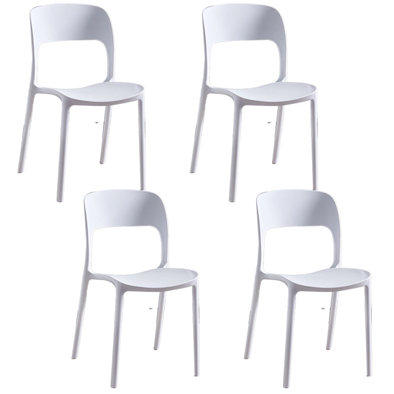 Plastic Contemporary Modern Dining Side Chair Open Back Chair