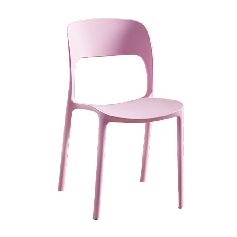 Plastic Contemporary Modern Dining Side Chair Open Back Chair