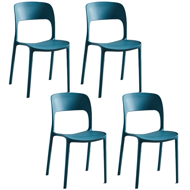 Plastic Contemporary Modern Dining Side Chair Open Back Chair