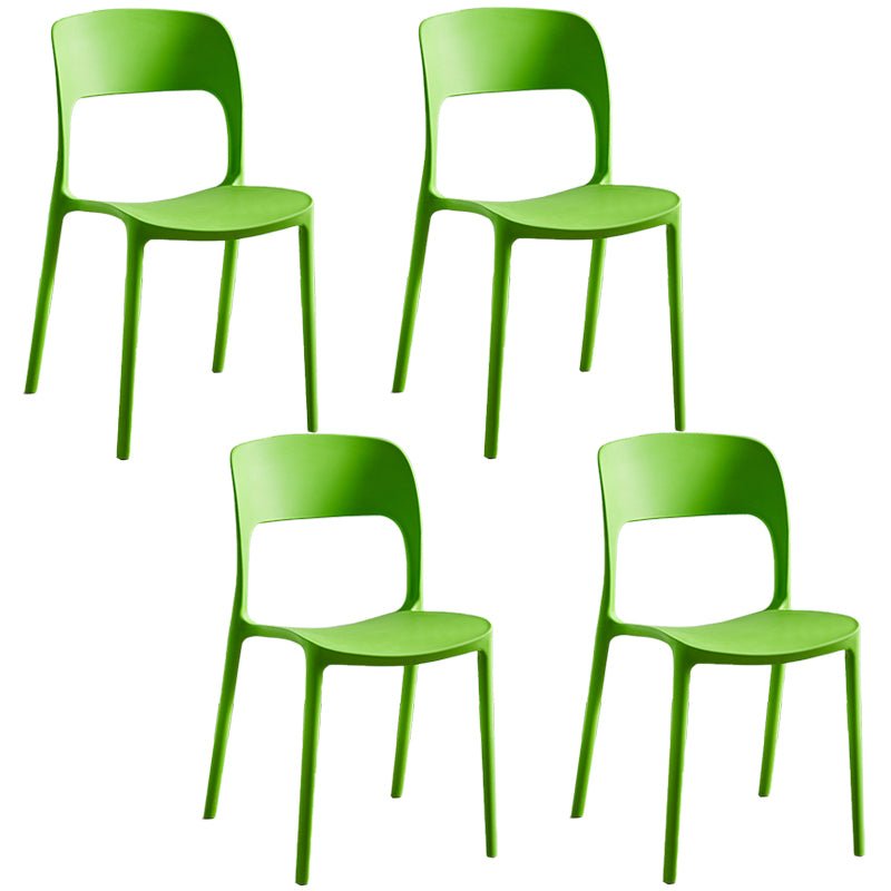 Plastic Contemporary Modern Dining Side Chair Open Back Chair