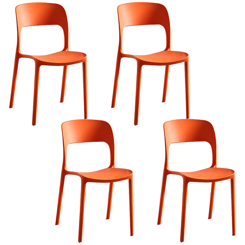 Plastic Contemporary Modern Dining Side Chair Open Back Chair