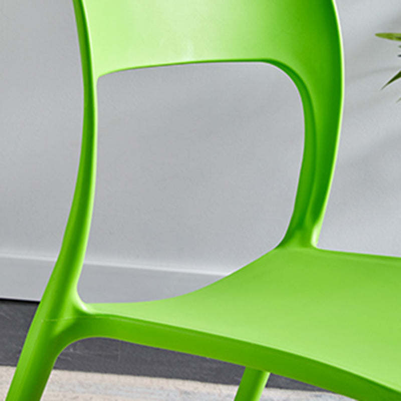 Plastic Contemporary Modern Dining Side Chair Open Back Chair