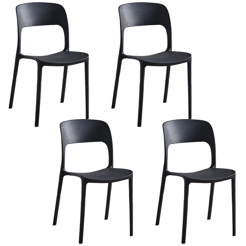 Plastic Contemporary Modern Dining Side Chair Open Back Chair