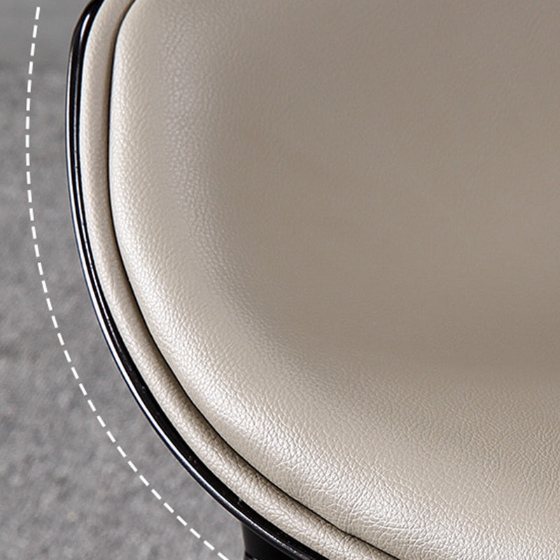 Sillón inclinado contemporáneo Sillón Parsons curvo de cuero para Brasserie