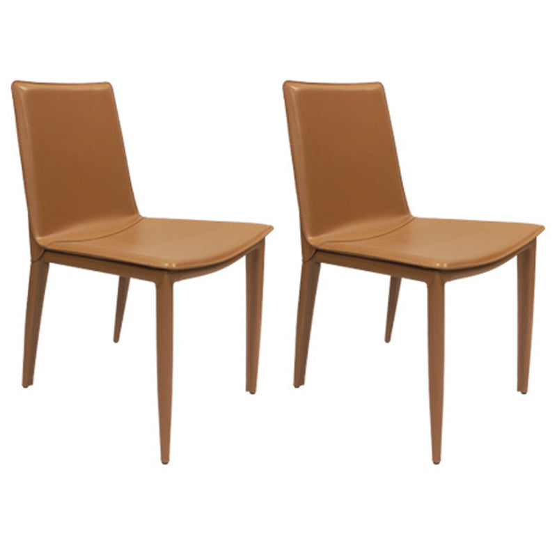 Leather Contemporary Dining Side Chair Kitchen Parsons Dining Chair