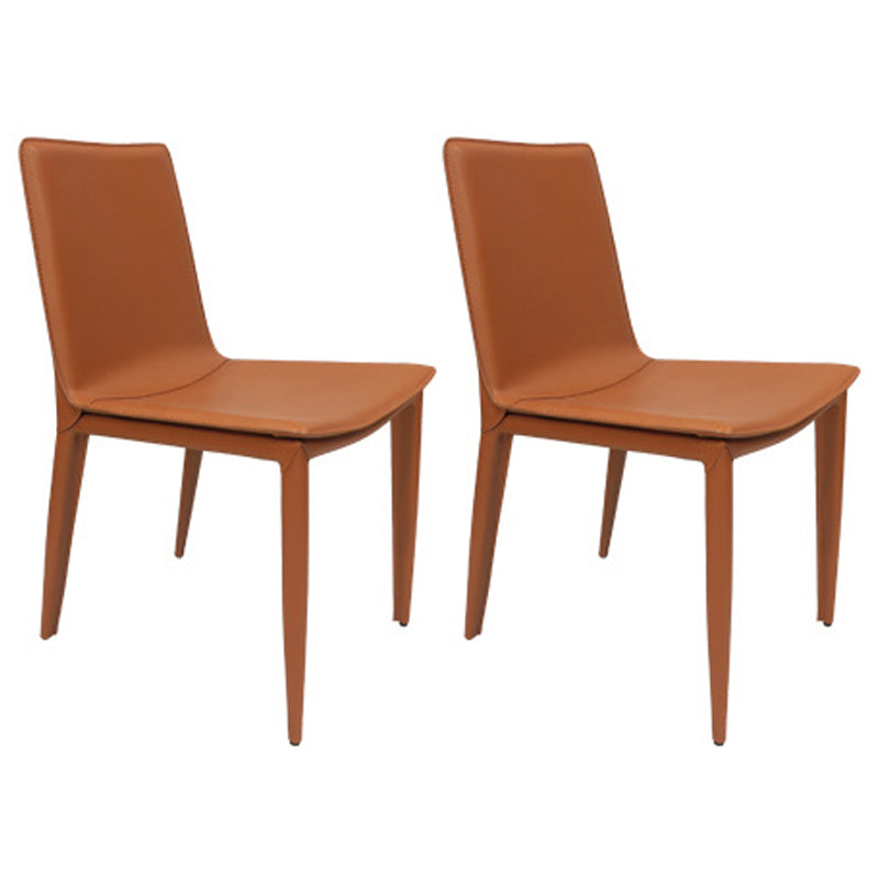 Leather Contemporary Dining Side Chair Kitchen Parsons Dining Chair