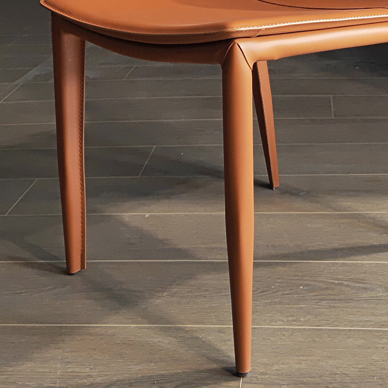Leather Contemporary Dining Side Chair Kitchen Parsons Dining Chair