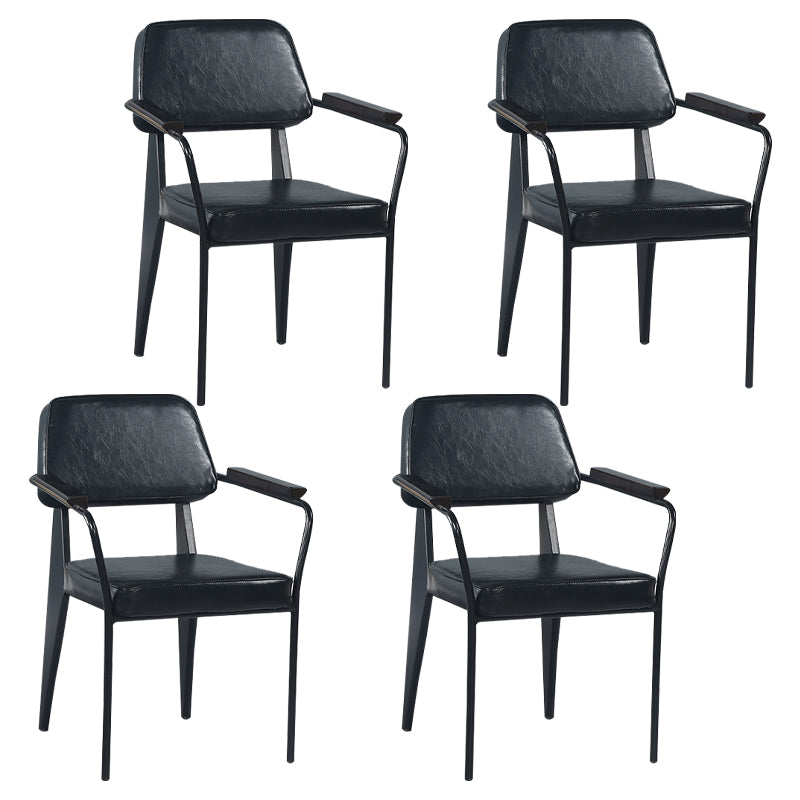Fauteuil de pièce intérieure-extérieure en métal industriel, chaise à dossier ouvert