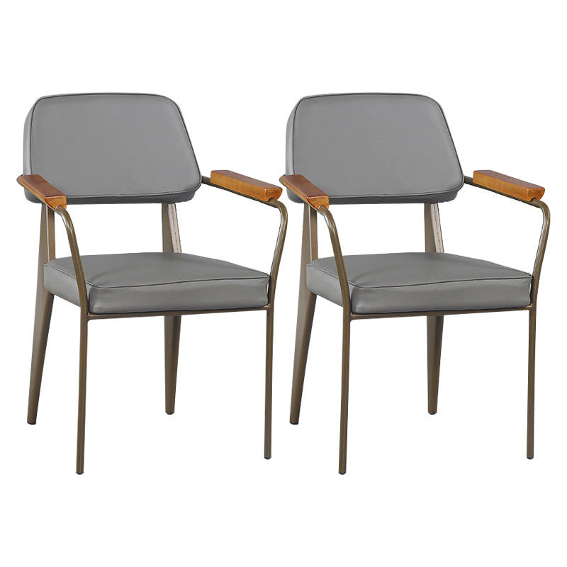 Fauteuil de pièce intérieure-extérieure en métal industriel, chaise à dossier ouvert