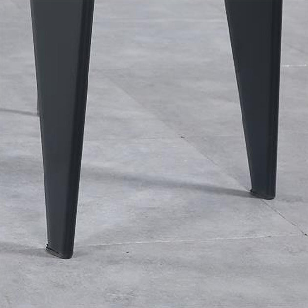 Fauteuil de pièce intérieure-extérieure en métal industriel, chaise à dossier ouvert