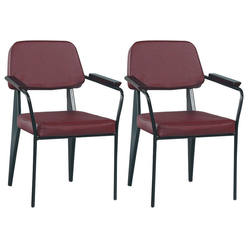 Fauteuil de pièce intérieure-extérieure en métal industriel, chaise à dossier ouvert
