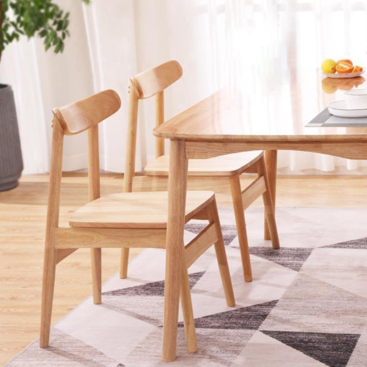 Chaises d'appoint contemporaines en bois pour pièce intérieure et extérieure, chaise à dossier ouvert