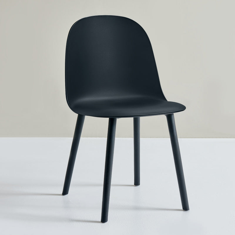 Sillas laterales de plástico Glam para interiores y exteriores, silla con respaldo sólido