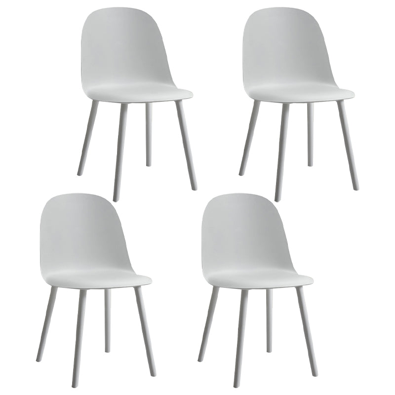 Sillas laterales de plástico Glam para interiores y exteriores, silla con respaldo sólido