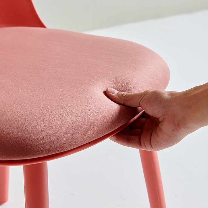 Sillas laterales de plástico Glam para interiores y exteriores, silla con respaldo sólido