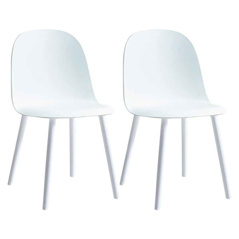 Sillas laterales de plástico Glam para interiores y exteriores, silla con respaldo sólido