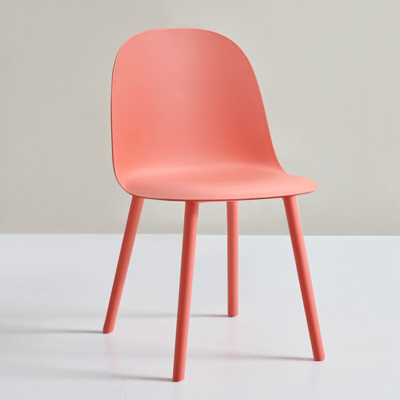 Sillas laterales de plástico Glam para interiores y exteriores, silla con respaldo sólido