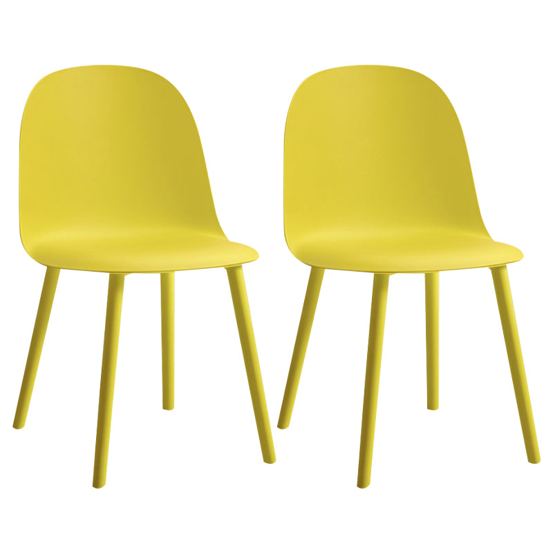Sillas laterales de plástico Glam para interiores y exteriores, silla con respaldo sólido