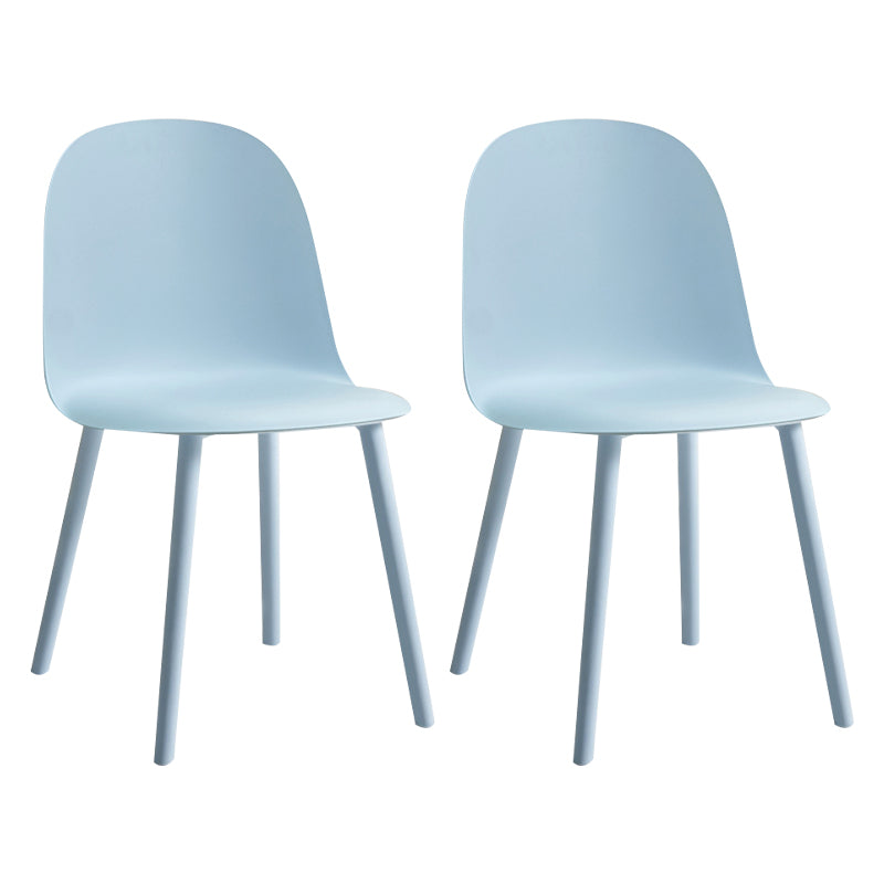 Sillas laterales de plástico Glam para interiores y exteriores, silla con respaldo sólido