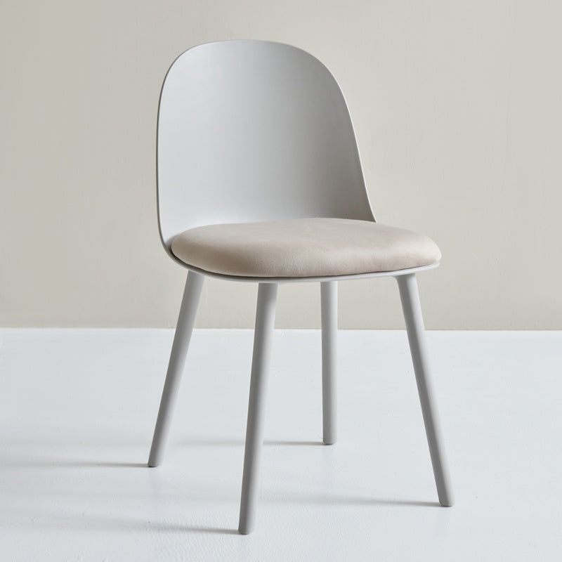 Sillas laterales de plástico Glam para interiores y exteriores, silla con respaldo sólido