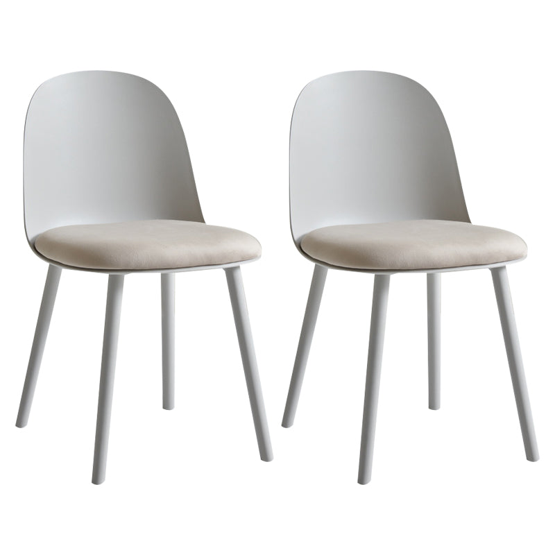Sillas laterales de plástico Glam para interiores y exteriores, silla con respaldo sólido