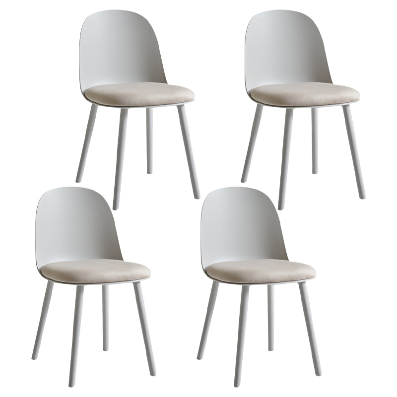 Sillas laterales de plástico Glam para interiores y exteriores, silla con respaldo sólido