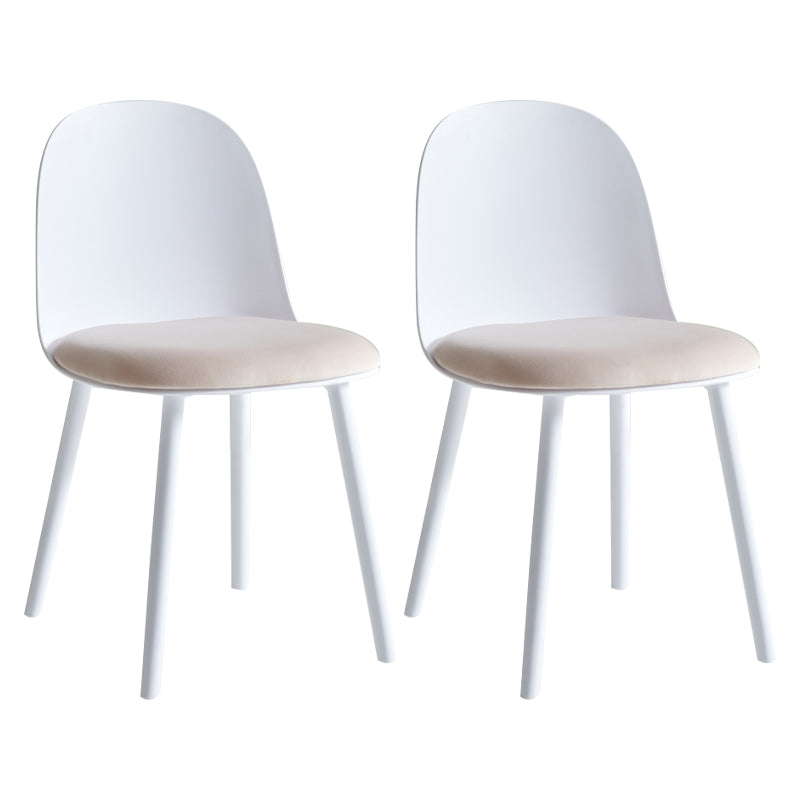 Sillas laterales de plástico Glam para interiores y exteriores, silla con respaldo sólido