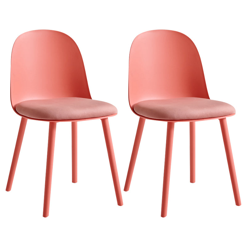 Sillas laterales de plástico Glam para interiores y exteriores, silla con respaldo sólido