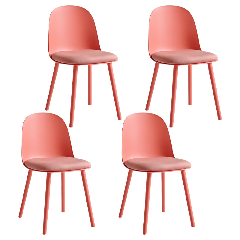 Sillas laterales de plástico Glam para interiores y exteriores, silla con respaldo sólido