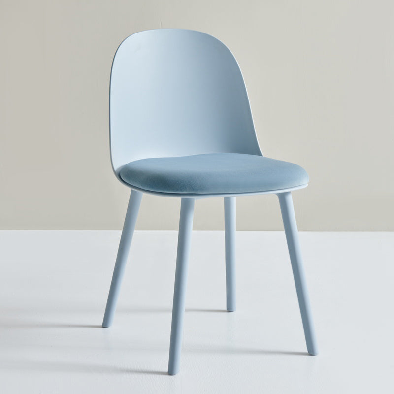 Sillas laterales de plástico Glam para interiores y exteriores, silla con respaldo sólido