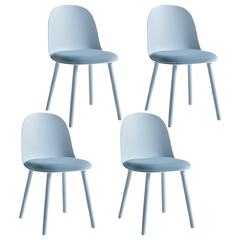 Sillas laterales de plástico Glam para interiores y exteriores, silla con respaldo sólido