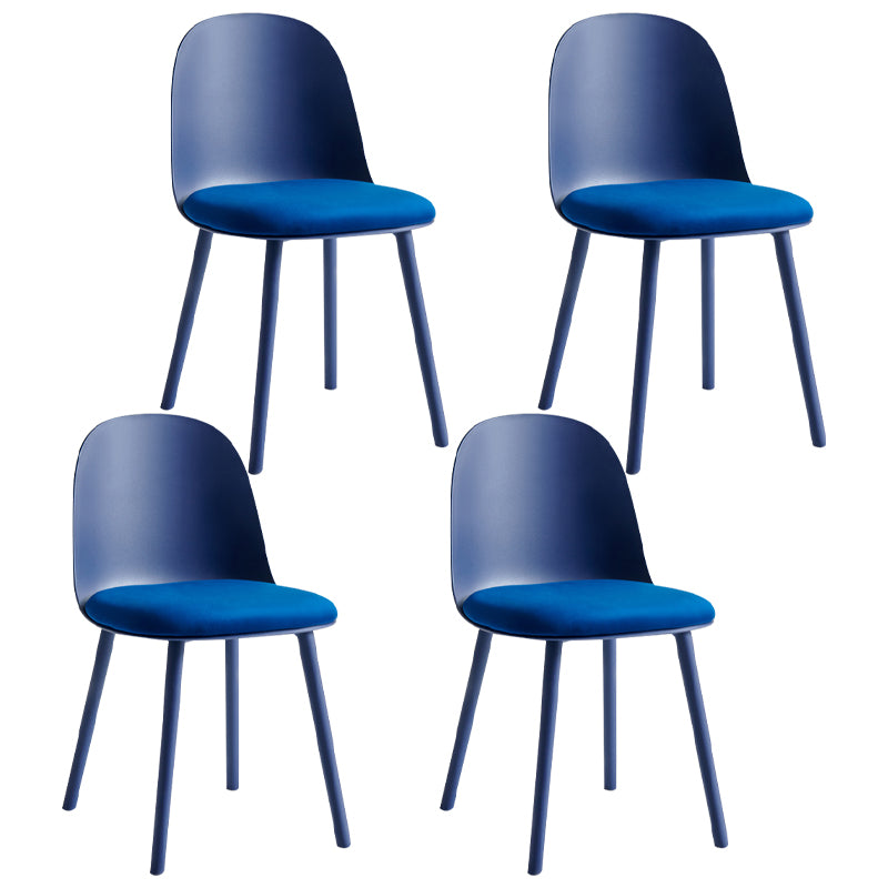 Sillas laterales de plástico Glam para interiores y exteriores, silla con respaldo sólido