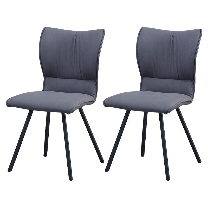 Chaise d'appoint rembourrée moderne, finition mate, chaise Parsons pour salle à manger