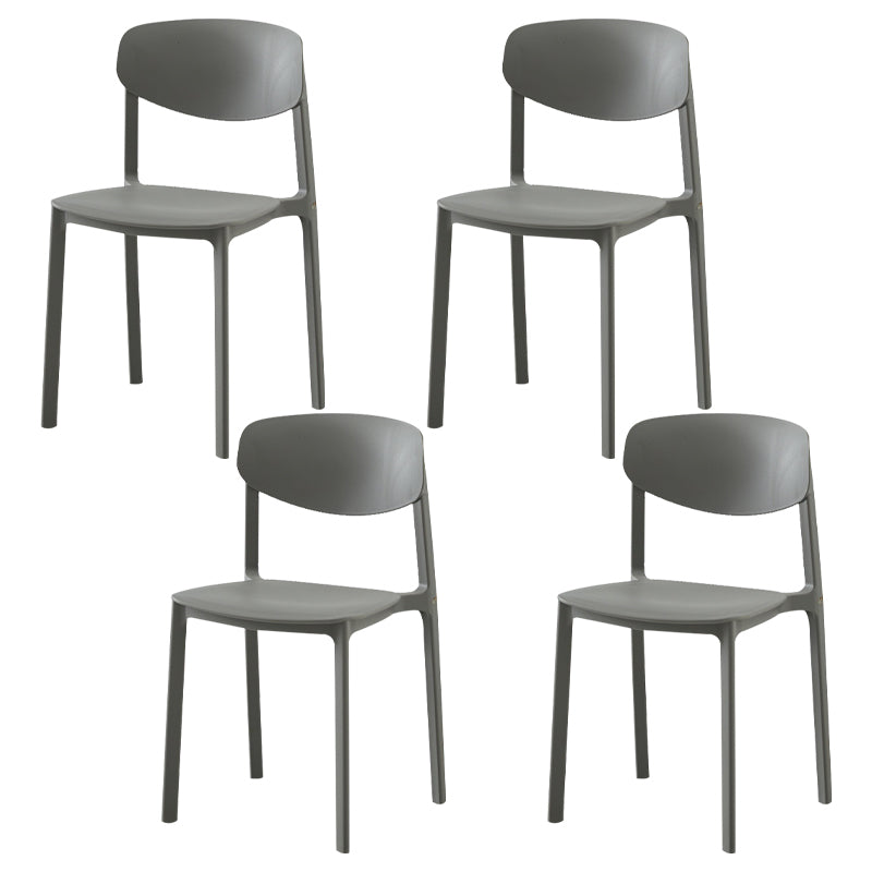 Sedia laterale moderna in plastica in plastica in plastica in plastica.