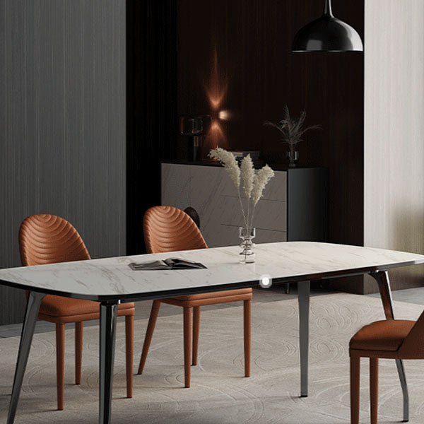 Silla sin brazos inclinada curvada de cuero moderna Silla Parsons con acabado mate para Brasserie