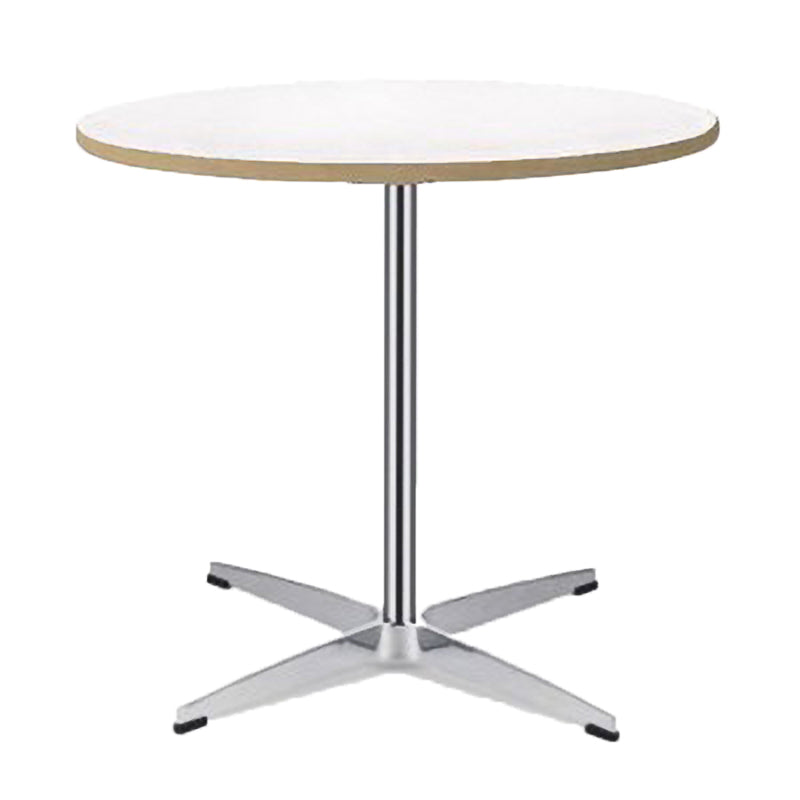 Modern MDF Round Dining Table Standard White Dining Table with Pedestal Base