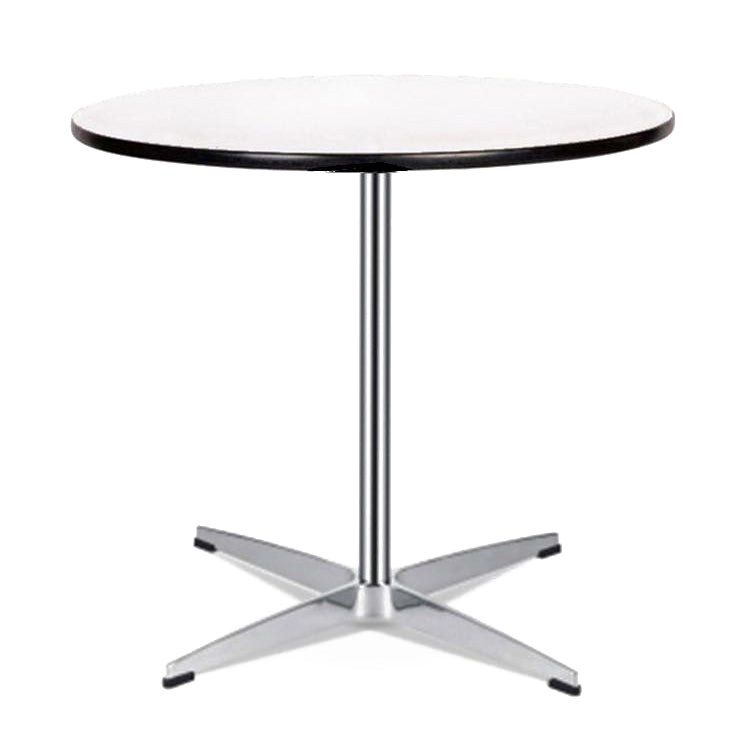 Modern MDF Round Dining Table Standard White Dining Table with Pedestal Base