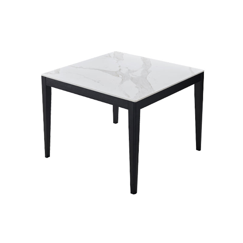 Mesa de comedor de estilo industrial mesa de comedor de piedra cuadrada con 4 patas