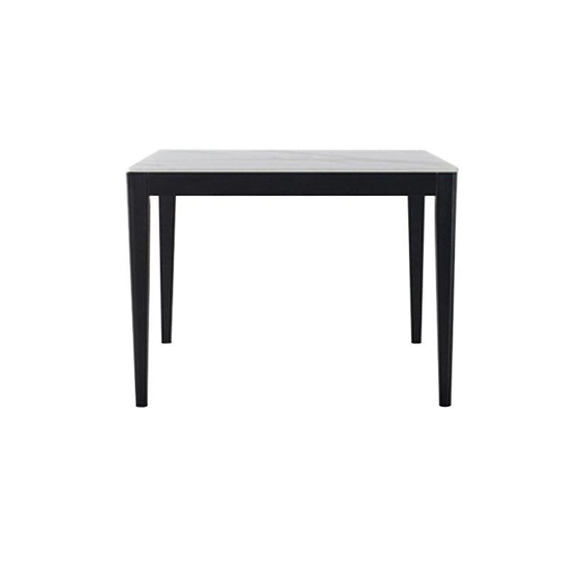 Mesa de comedor de estilo industrial mesa de comedor de piedra cuadrada con 4 patas
