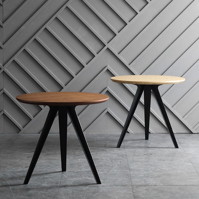 Contemporary Round Shape MDF Table Standard Kitchen Dining Table with Pedestal Base