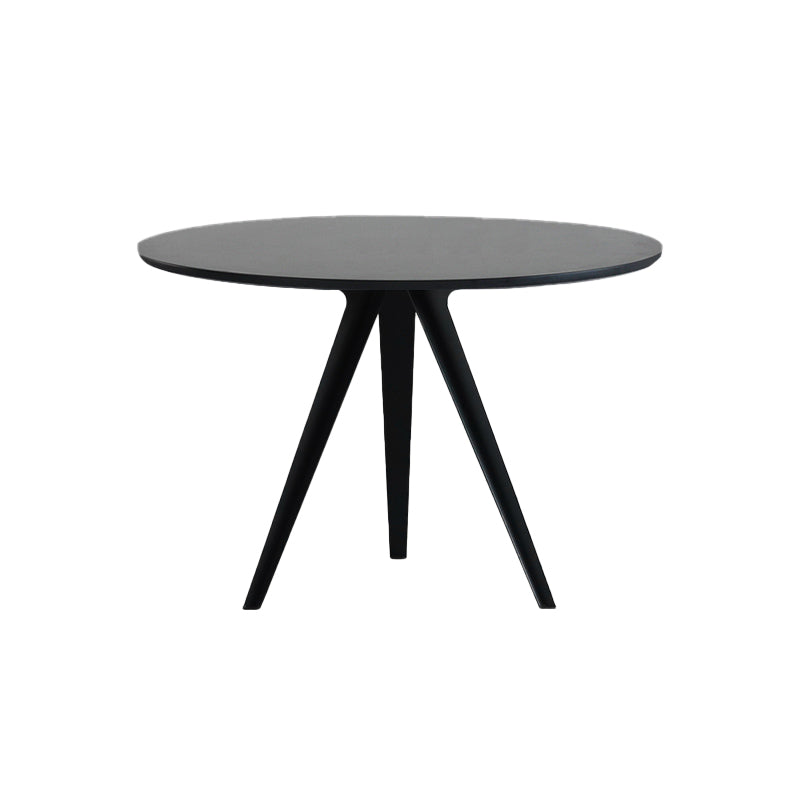 Contemporary Round Shape MDF Table Standard Kitchen Dining Table with Pedestal Base