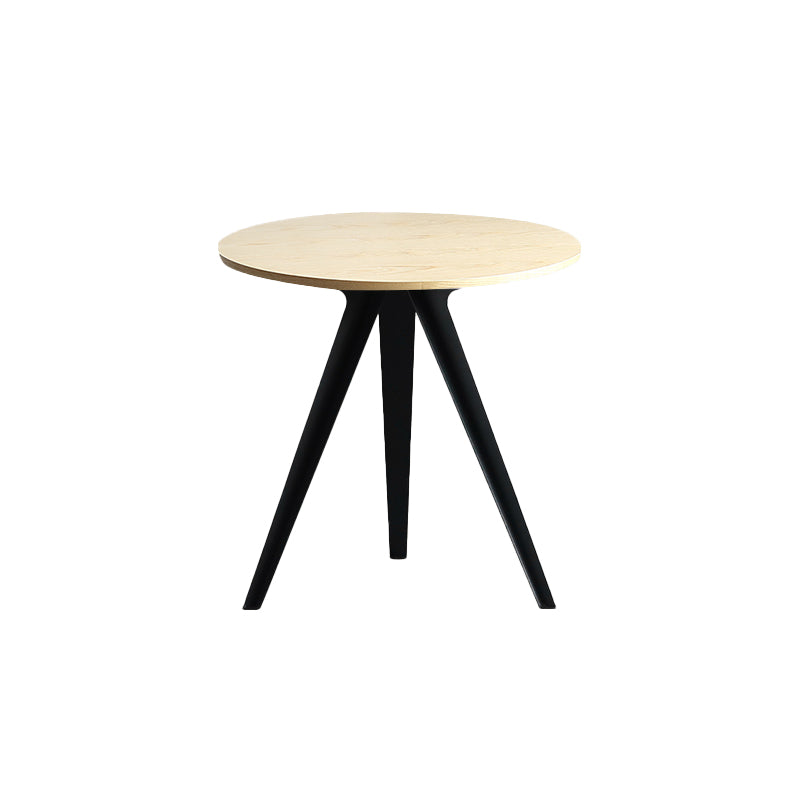 Contemporary Round Shape MDF Table Standard Kitchen Dining Table with Pedestal Base