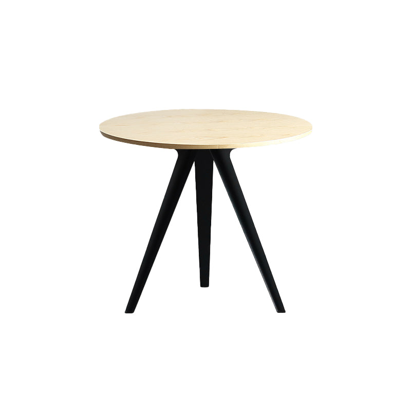 Contemporary Round Shape MDF Table Standard Kitchen Dining Table with Pedestal Base