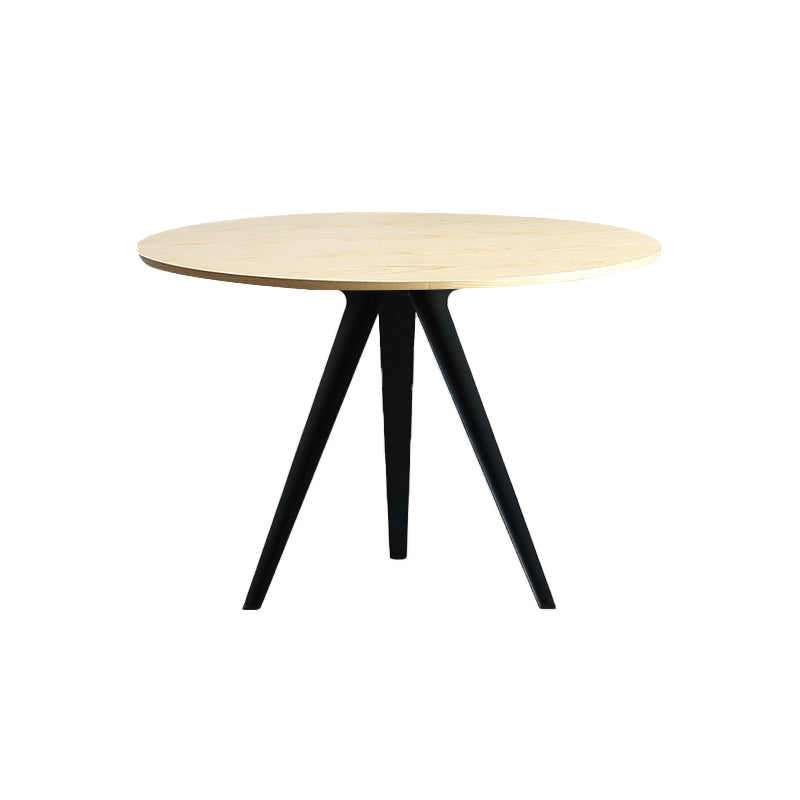 Contemporary Round Shape MDF Table Standard Kitchen Dining Table with Pedestal Base