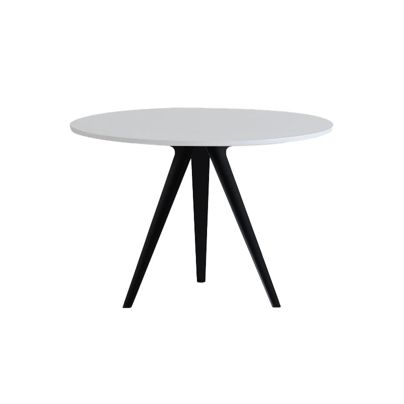 Contemporary Round Shape MDF Table Standard Kitchen Dining Table with Pedestal Base