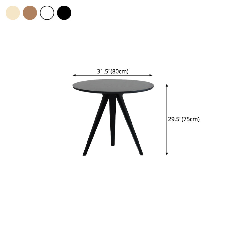 Contemporary Round Shape MDF Table Standard Kitchen Dining Table with Pedestal Base