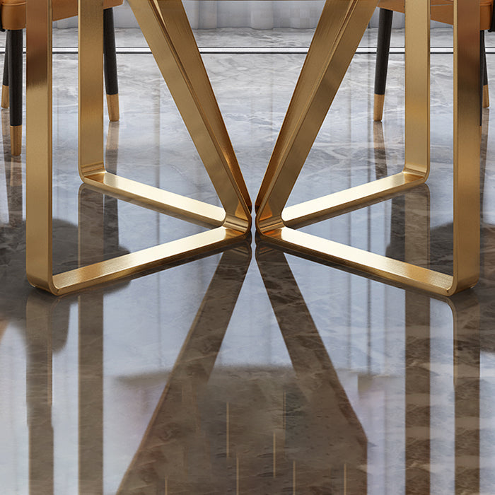 Ronde meubels luxe stijl marmeren dubbele voetstuk eettafel met draaitafel