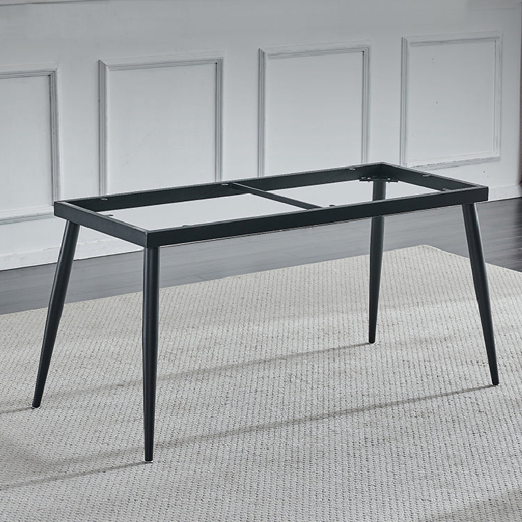 Industriële stijl rechthoek eettafel stenen eettafel met metalen 4 poten