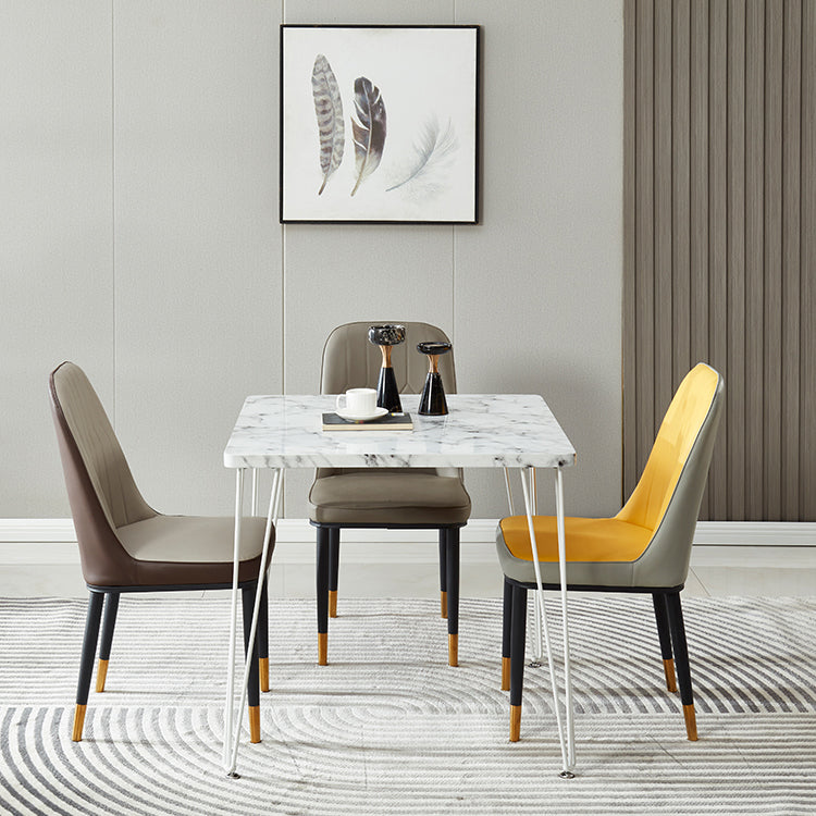 Mesa de comedor cuadrada de estilo industrial 4 Pegas Mesa de comedor para comedor para comedor