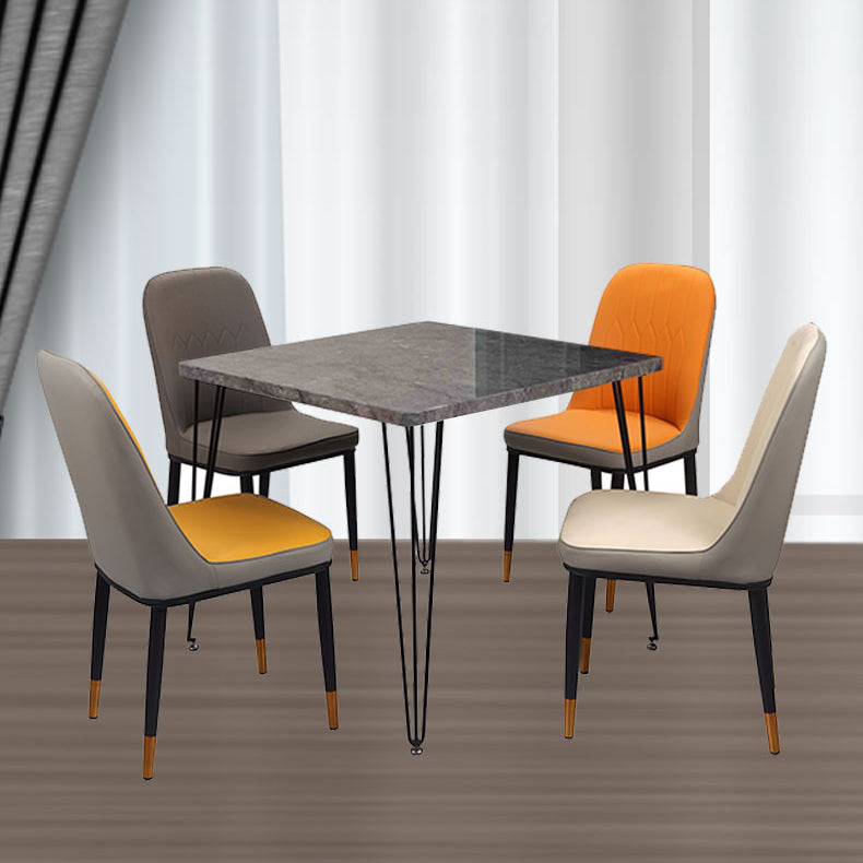 Mesa de comedor cuadrada de estilo industrial 4 Pegas Mesa de comedor para comedor para comedor